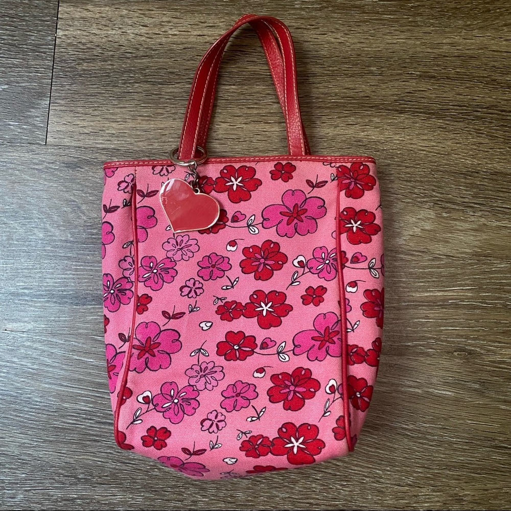 BBW pink and red floral bag